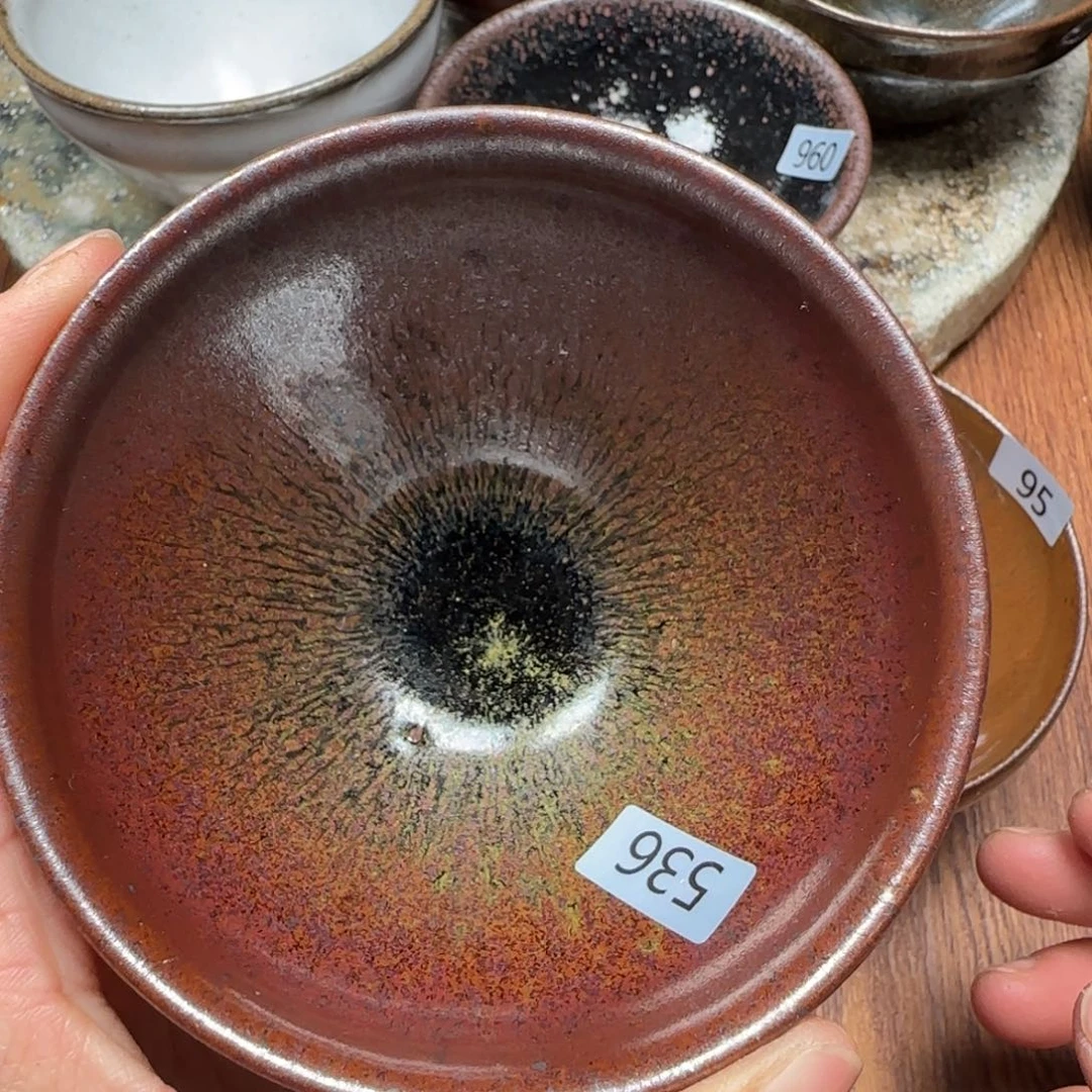 柴烧建盏茶盏茶杯536
