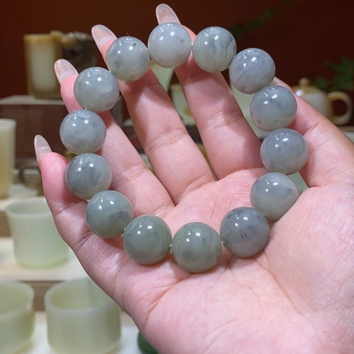 未镶嵌和田玉摆件青花籽手串1.6