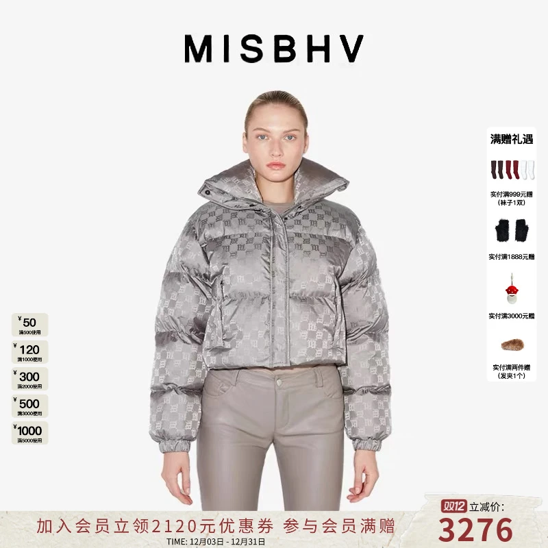 【ENG】MISBHV MONOGRAM 女士时尚短款棉服