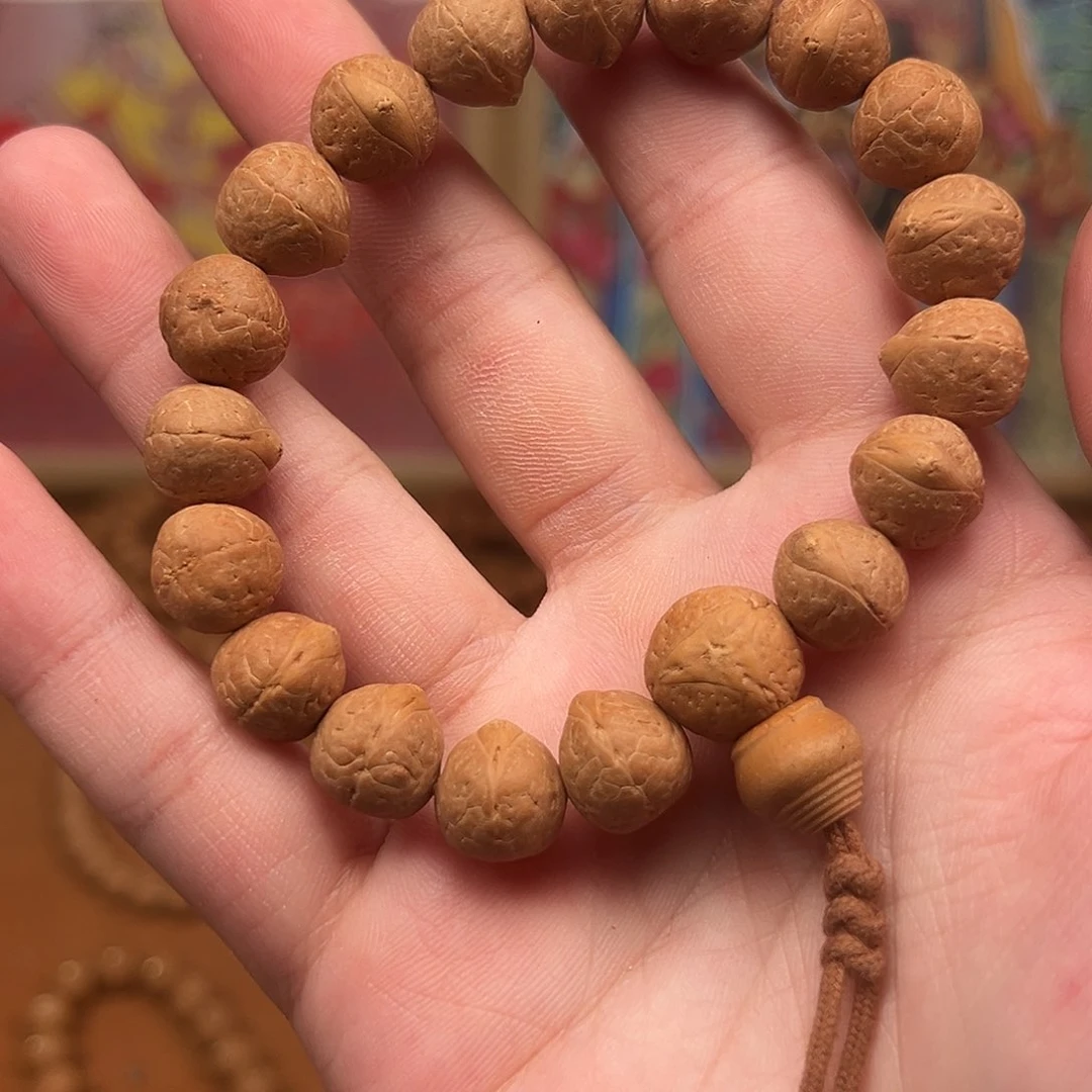 霽***凤眼菩提手串12尺寸姜黄皮凝系列