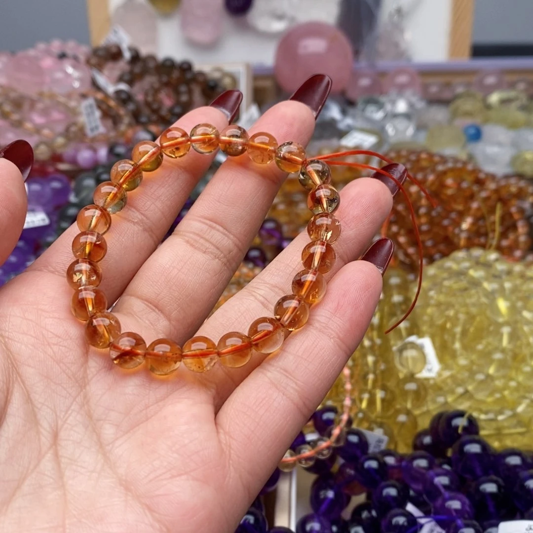 水晶手串未镶嵌玻**特黄塔晶15.8g