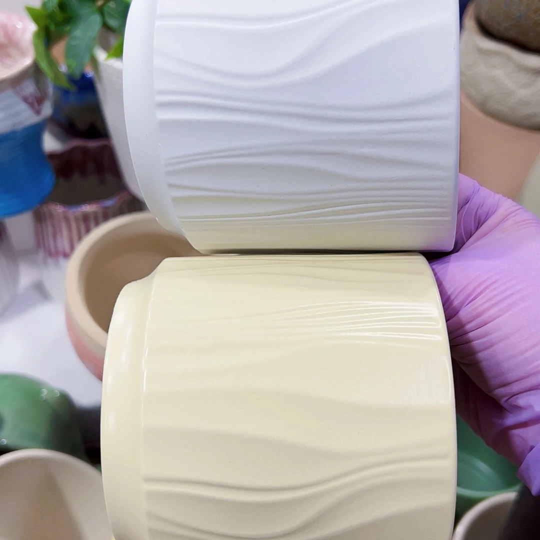 有孔外贸尾单陶瓷花盆凑单10米包邮