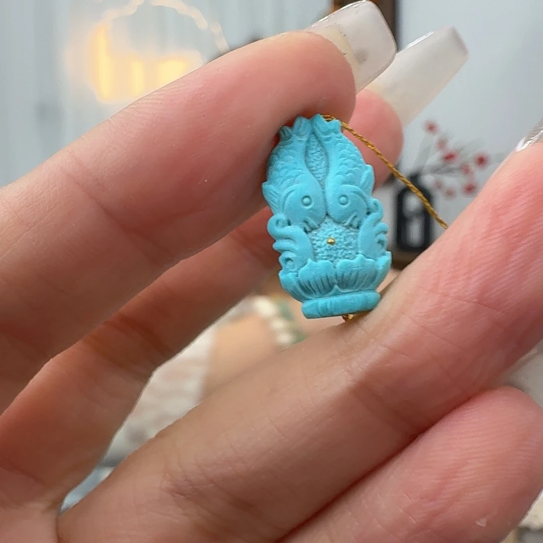 绿松石未镶嵌挂件