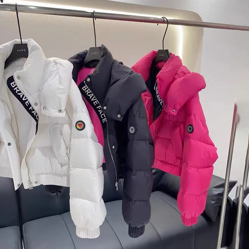 时尚休闲小个子短款棉服女士冬季高端洋气流行时尚保暖衣服外套