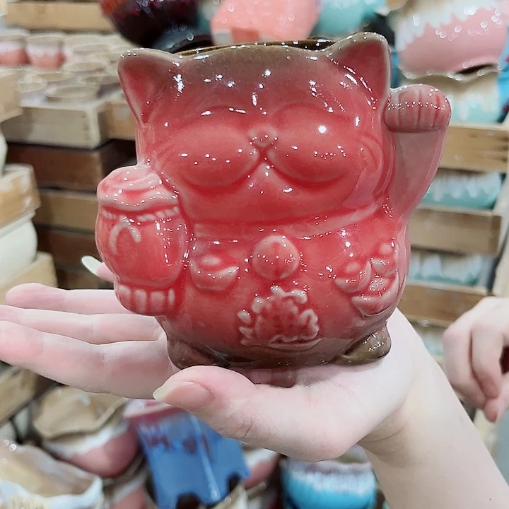 有孔.凑单10元陶瓷花盆发货！