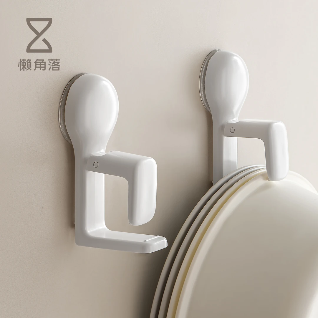 懒角落吸盘脸盆挂钩免打孔强力承重无痕卫生间浴室吊钩子2025新款