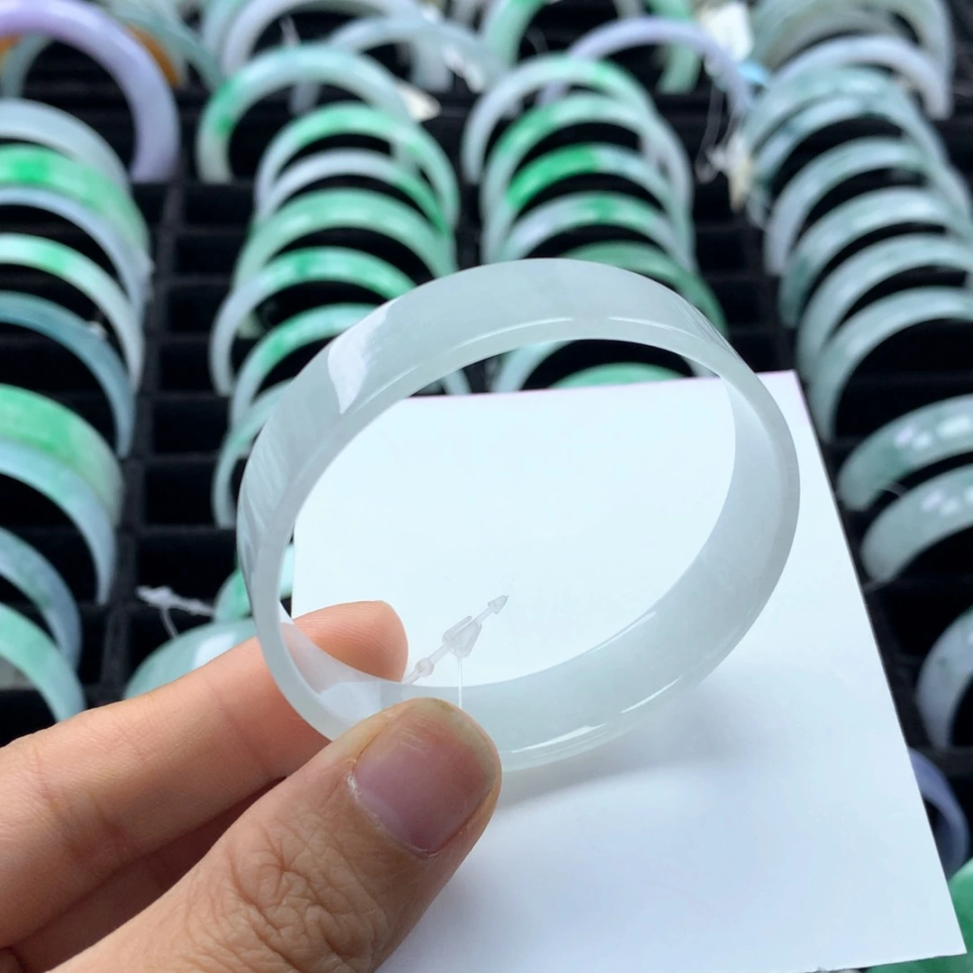 翡翠手镯未镶嵌公主方52-53