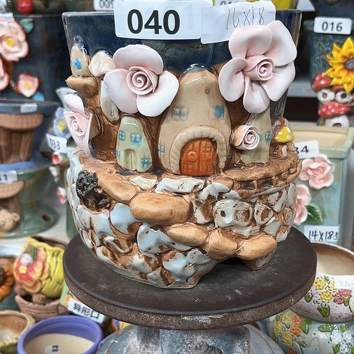 紫砂花盆粗陶材质多肉花盆