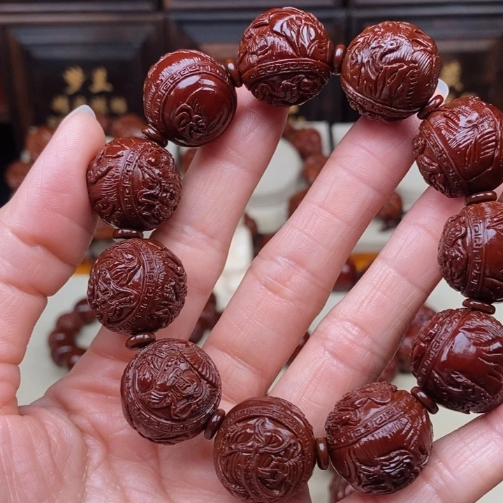 橄榄核吊坠无*果财神，