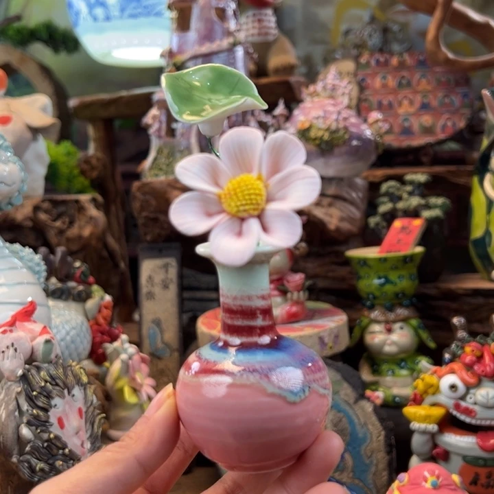 陶摆件小镇青花每日有新品