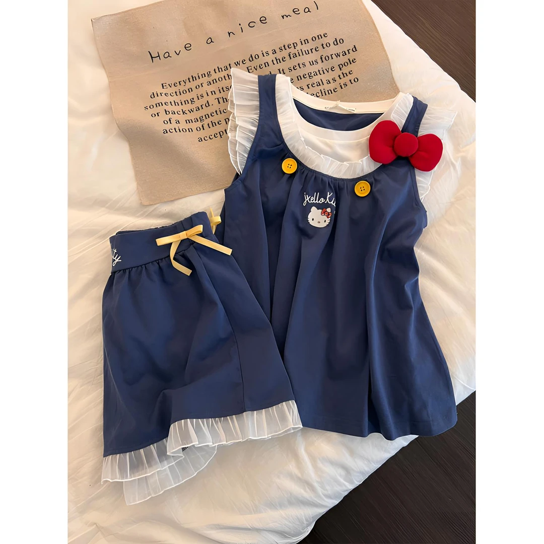 在逃公主蝴蝶结短袖睡衣套装女夏季新款亲肤舒适短裤家居服两件套