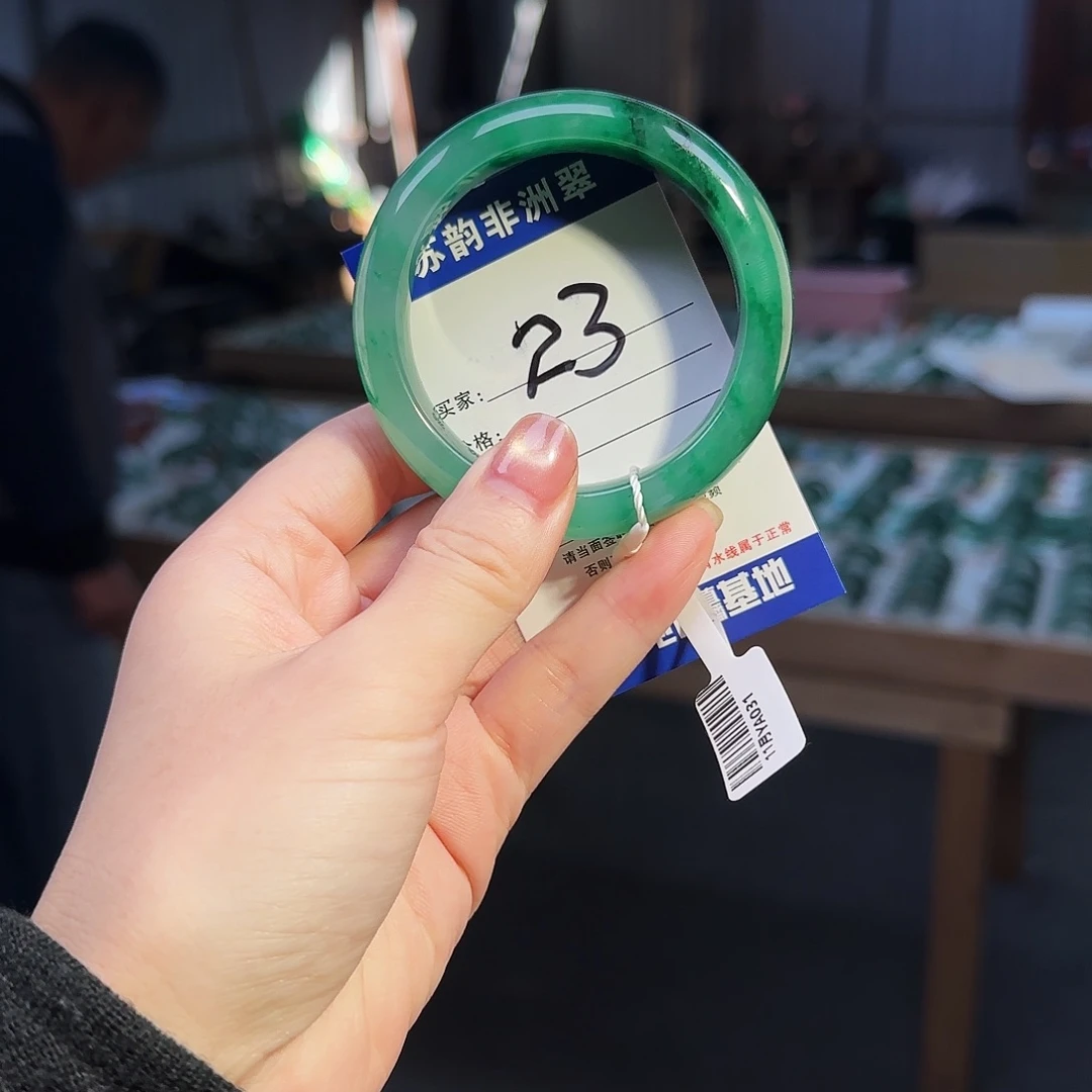 石英质玉（非洲翠）未镶嵌手镯