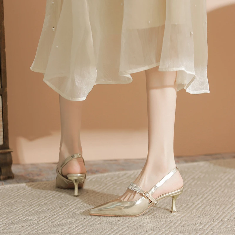 七夕礼物网红爆款高跟鞋18岁成年礼水晶凉鞋女鞋