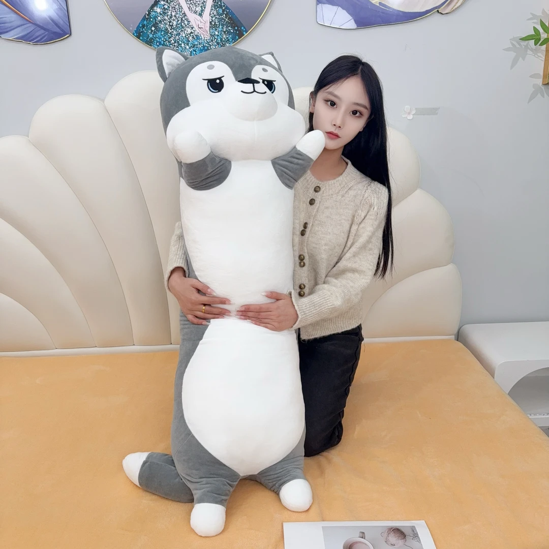 站款哈士奇毛绒玩具哈士奇抱枕大号哈士奇公仔布娃娃可爱柔软