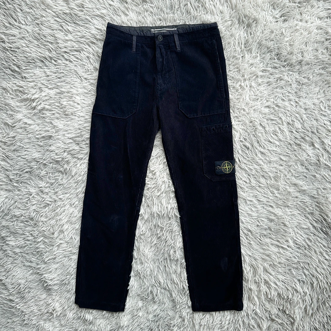 【5折】现货 Stone Island石头岛灯芯绒长裤 秋冬款 深蓝色 专柜4k+