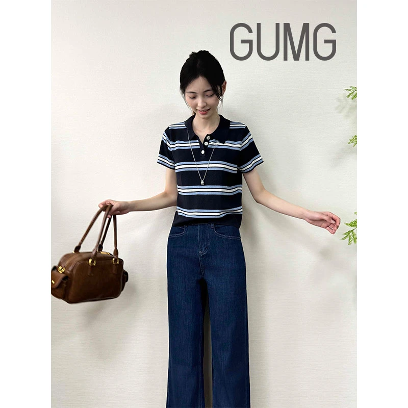 【银泰百货】GUMG-法式减龄正肩polo衫GM10023