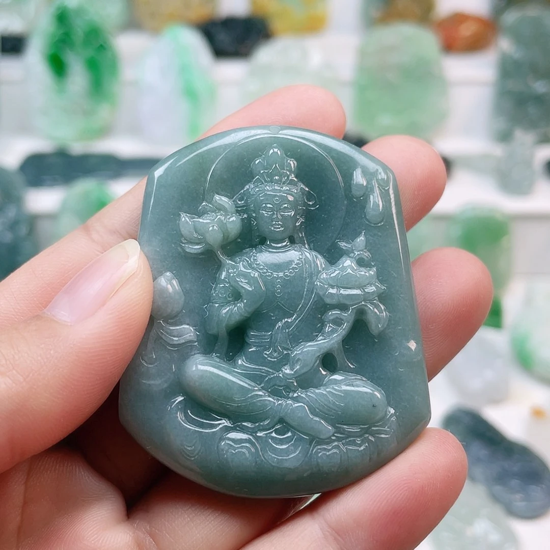 翡翠颈饰未镶嵌大势至