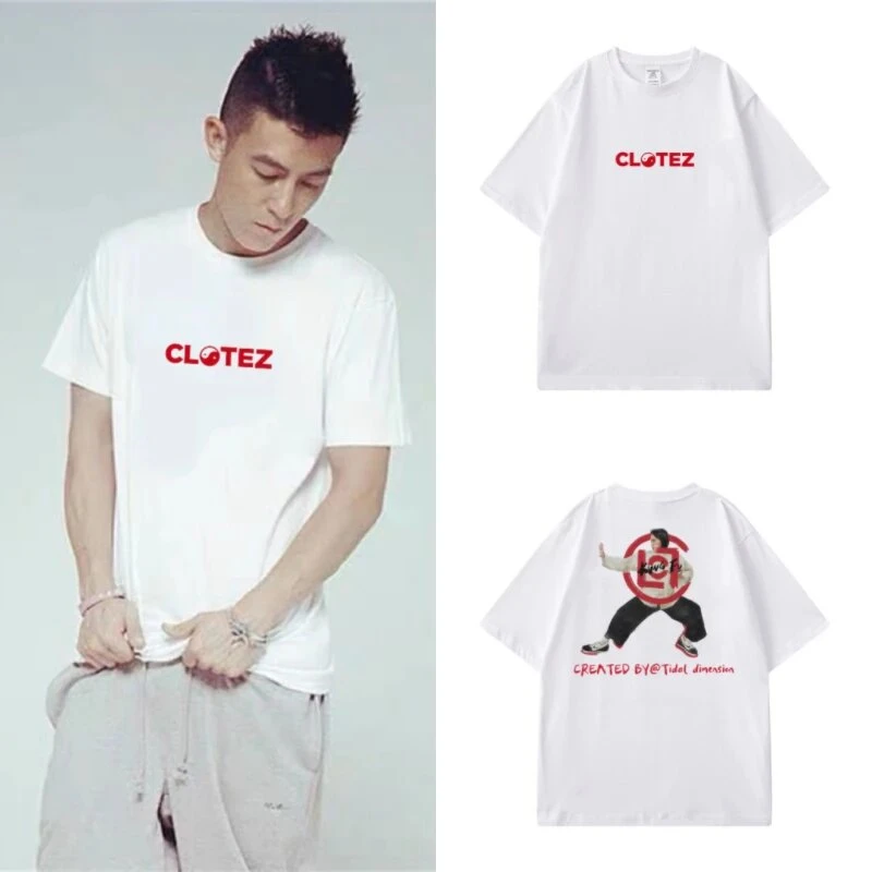 新春秋新款潮牌陈冠希edc功夫系列印花T恤短袖男女情侣款宽松上衣