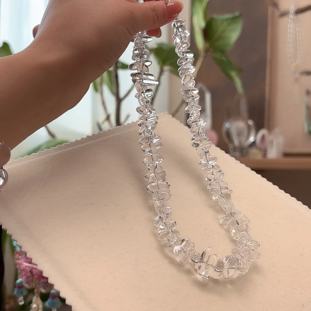 任***然水晶银S925镶嵌颈饰设计款