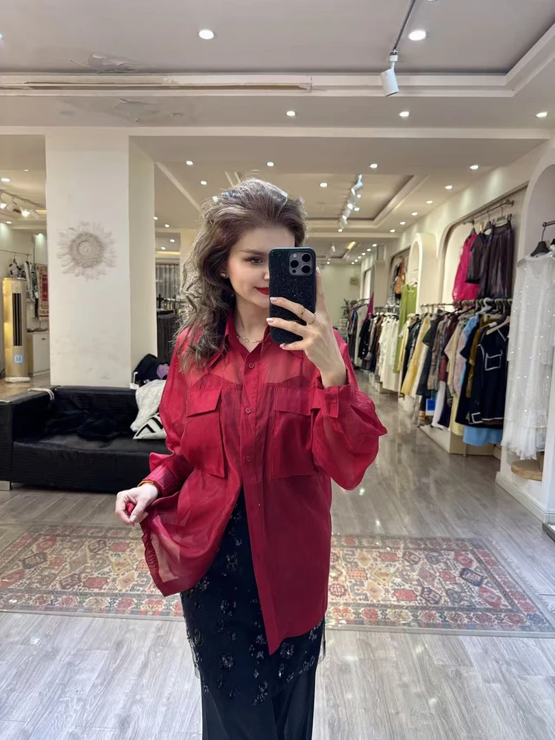 2025年自家原创设计高气质显瘦女款韩版时尚衬衫