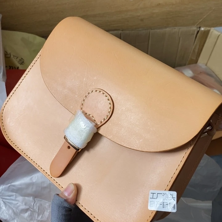 头层牛皮瑕疵单肩包大号