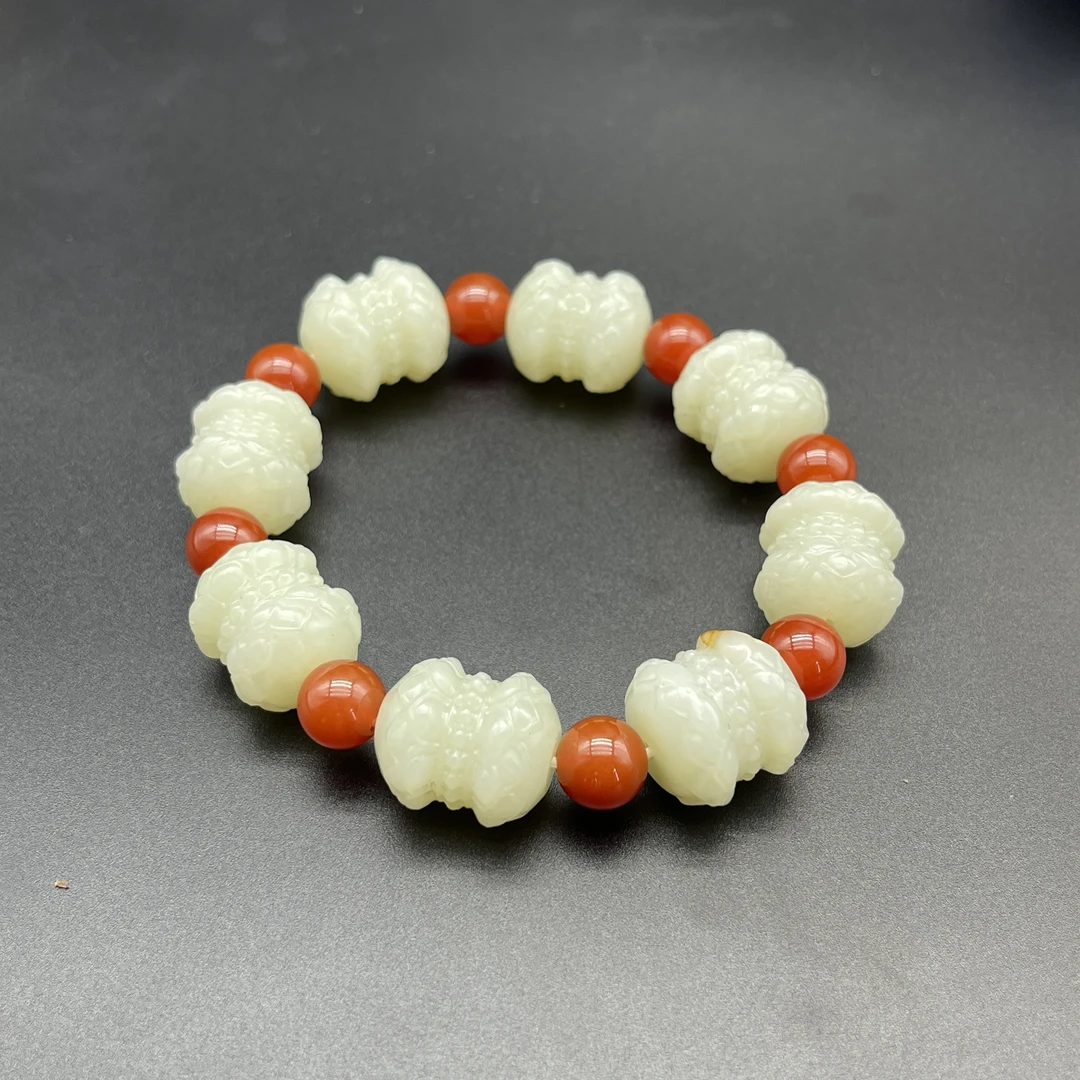 《民国》和田玉手串 山东文物商店 ZZXCRH464713