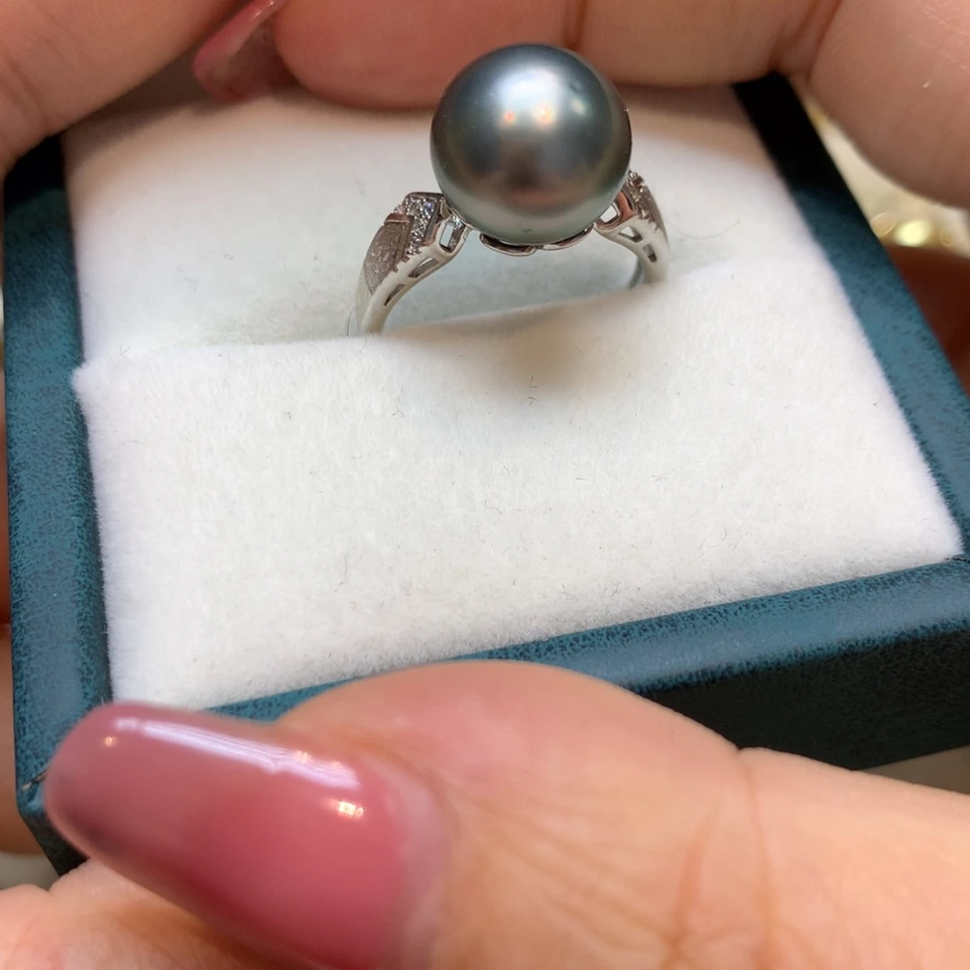 海水珍珠戒指银S925镶嵌
