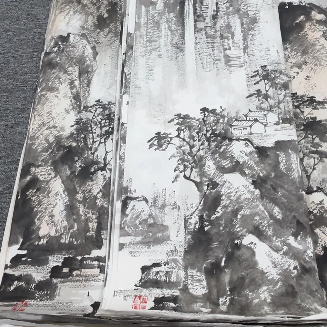 星***人国画绘画作品多次参加