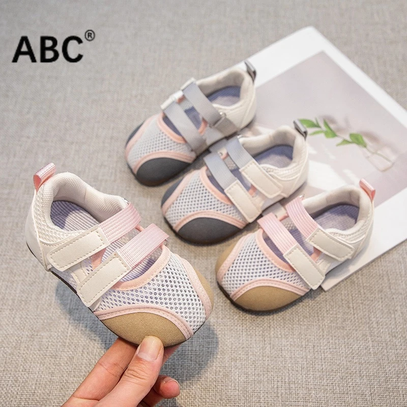 幼儿园室内鞋小童魔术贴单网透气休闲女童鞋宝宝学步童鞋软底轻便