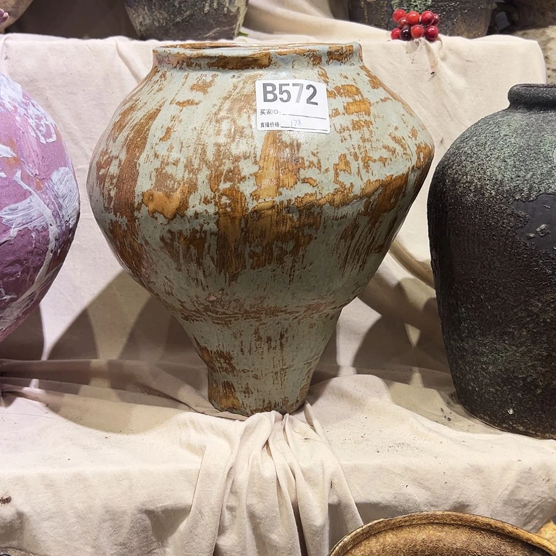 瓶B572高31口11×13陶瓷花瓶无孔