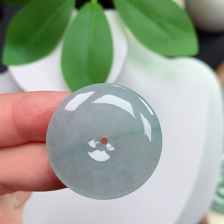 翡翠未镶嵌颈饰平安扣 27.7x5.4mm
