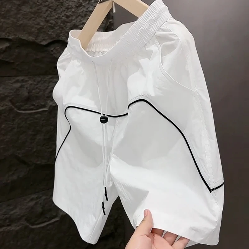 短裤男士2025新款夏季外穿高级感薄款速干冰丝裤子休闲五分裤男潮