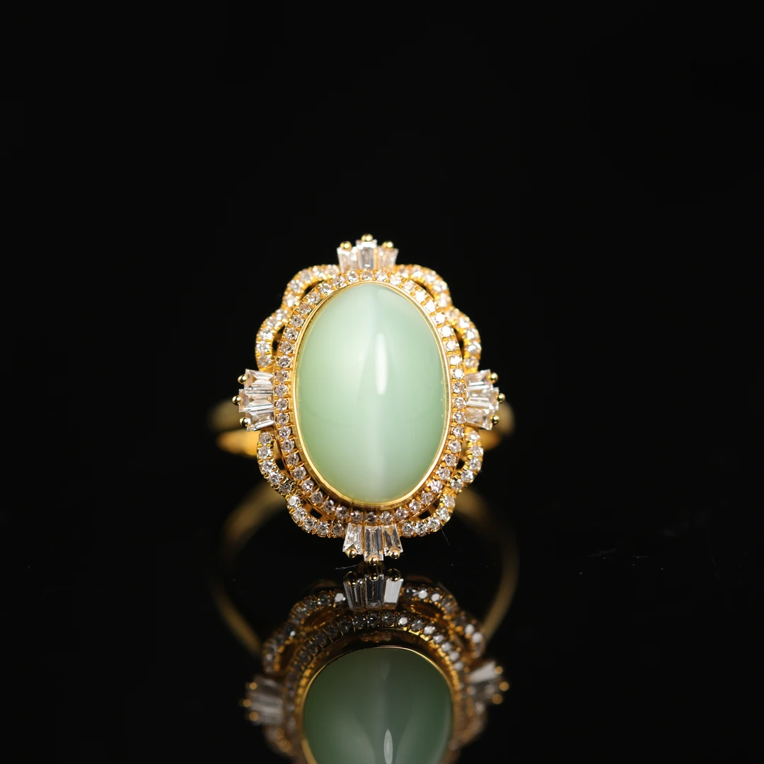 本真 | 一团和气 | 严选精品和田玉高色黑羊洞戒指（备注圈口）E