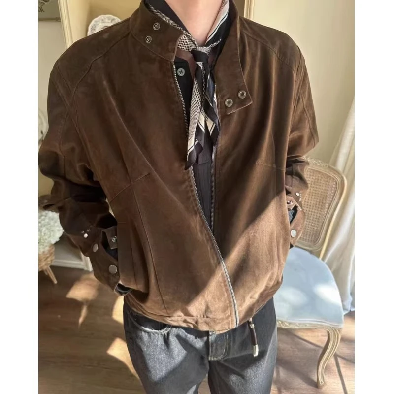 哈灵顿立领夹克外套男秋季潮牌痞帅街头高级感休闲飞行服上衣