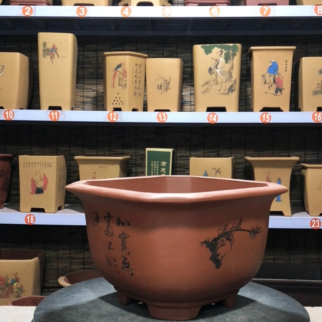 【闪购商品】紫砂花盆相**哥手工制作