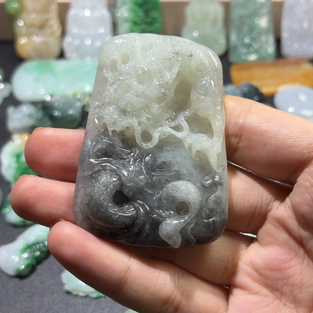 翡翠未镶嵌吊坠(不含链)