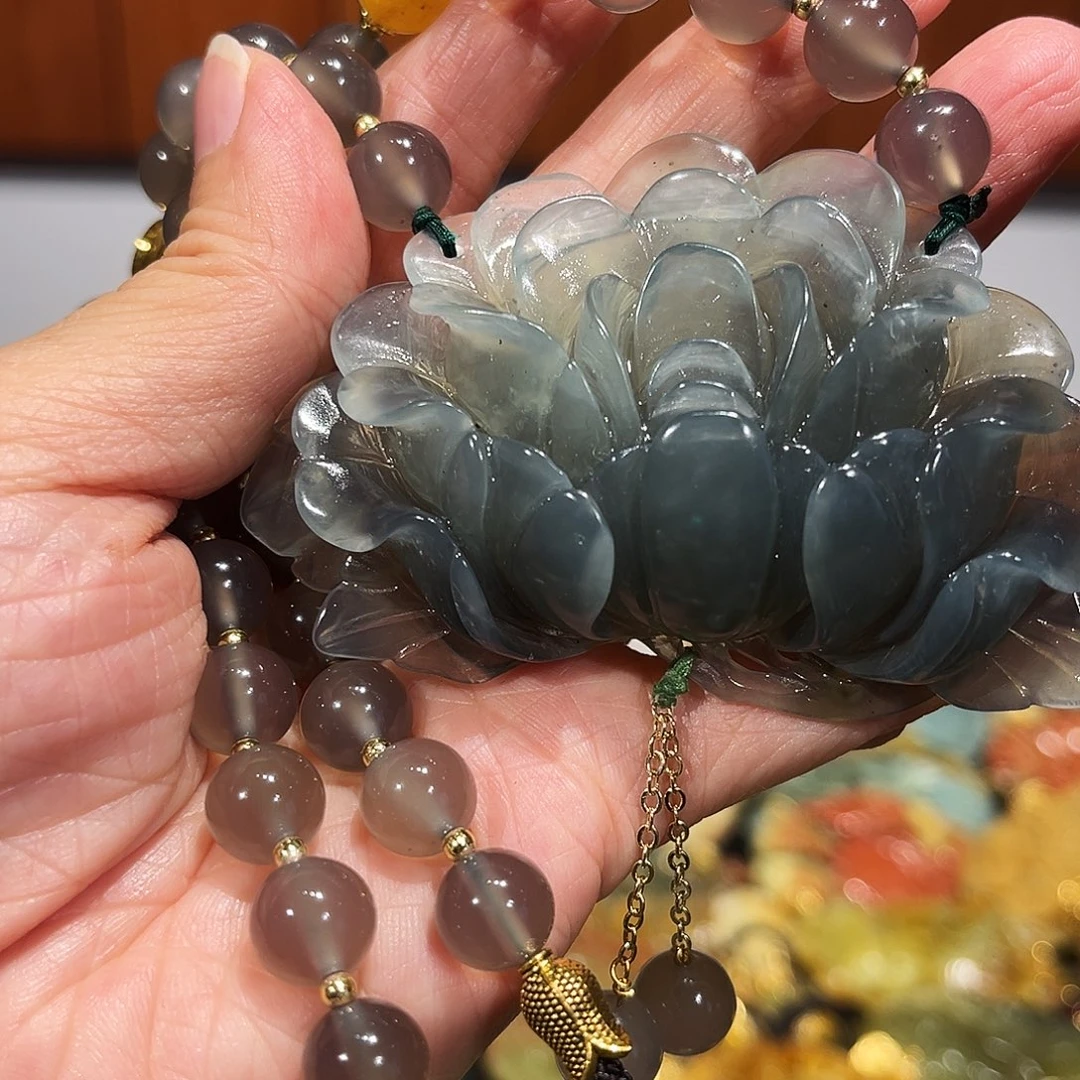 岫玉未镶嵌毛衣链