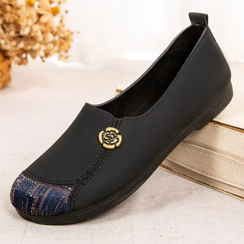 2025年新款老北京布鞋女透气软底轻便一脚蹬老太太鞋懒人鞋