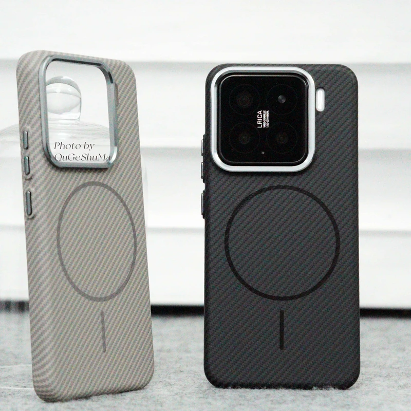 600d细磁圈凯夫拉纹壳适用于小米15S Pro碳纤维纹磁吸手机壳S25Ul
