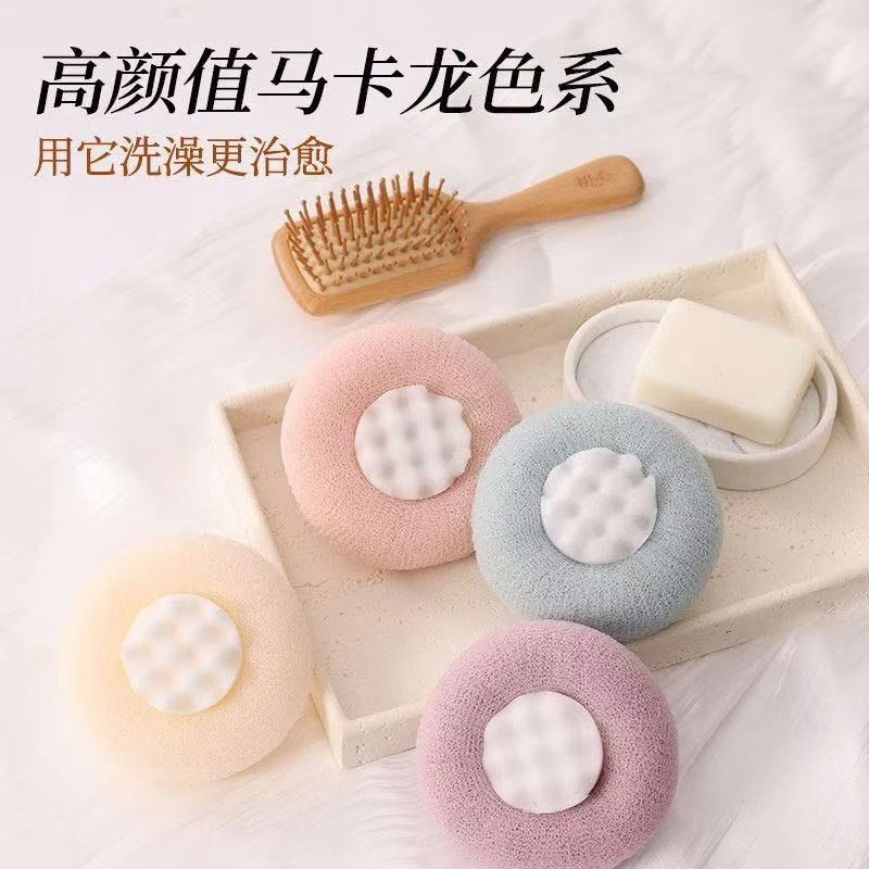 升级款吸盘按摩沐浴球带气泡海绵家用洗澡神器去角质搓澡搓泥浴擦
