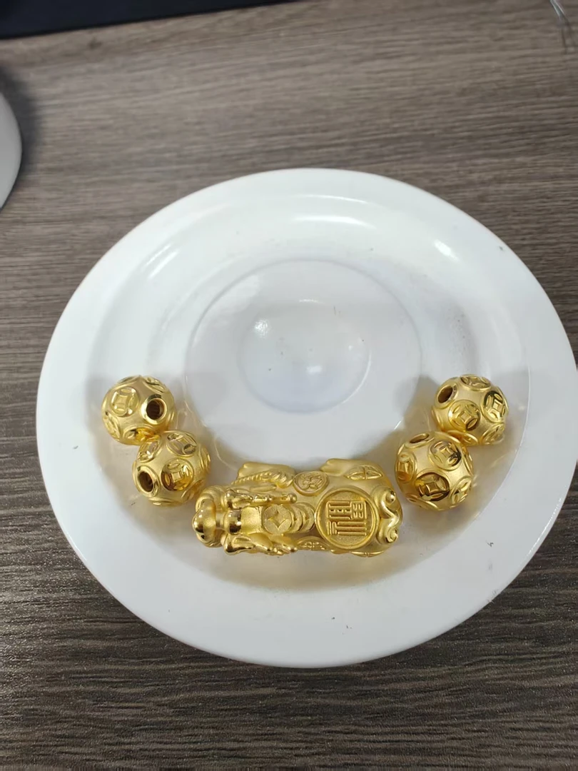 【足金999】卡12黄金貔貅+转运珠