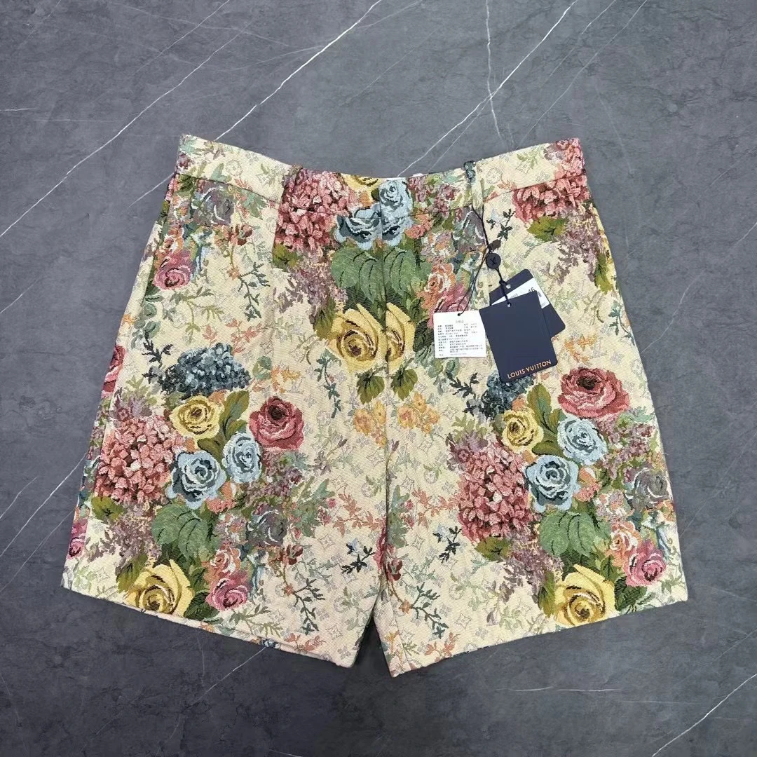 全新未使用 LouisVuitton/路易威登 46码 花卉满印logo短裤