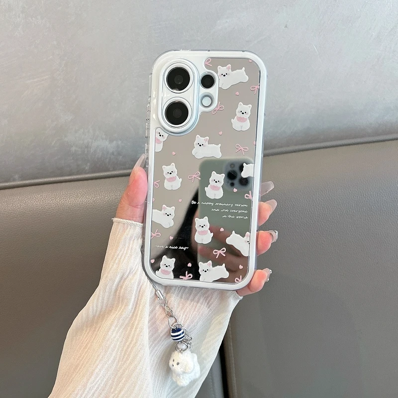 适用于vivos30手机壳新款镜面s30promini女款爱心蝴蝶结小狗防摔