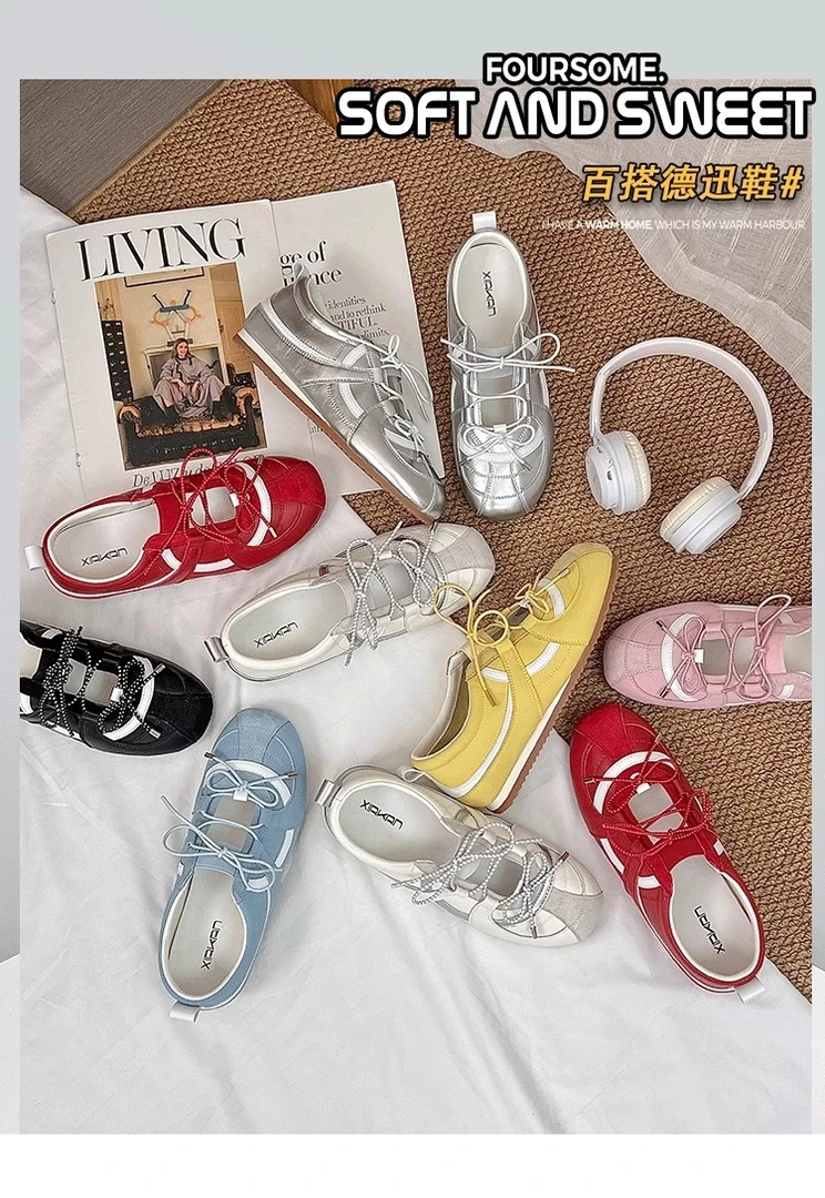 软底德训鞋子女鞋网面透气阿甘鞋2025夏季新款轻便休闲运动鞋