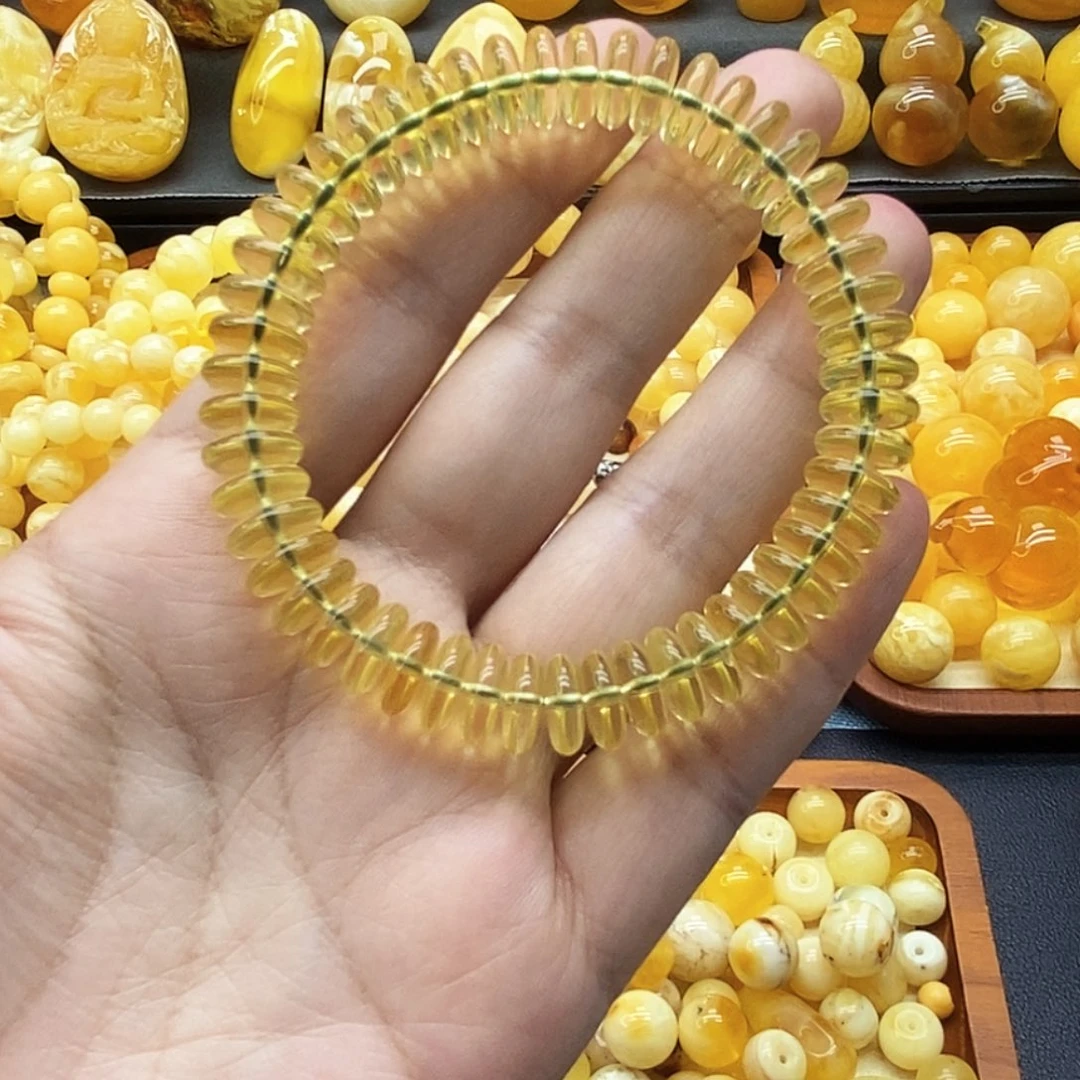 琥珀未镶嵌颈饰天然蜜蜡