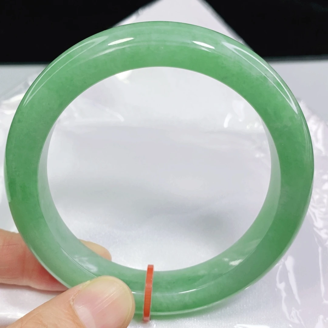 翡翠手镯未镶嵌紫*60.5圈口正圈