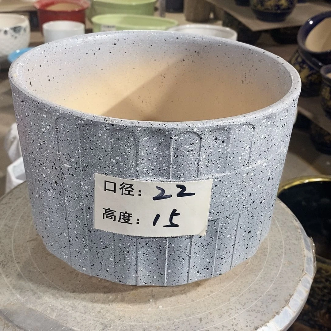 【闪购商品】陶瓷微瑕花盆-026-1个灰色