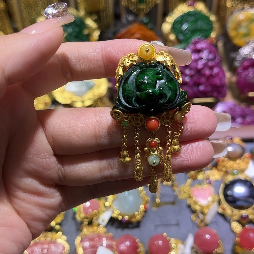 银S925镀金镶嵌戒指红宝石