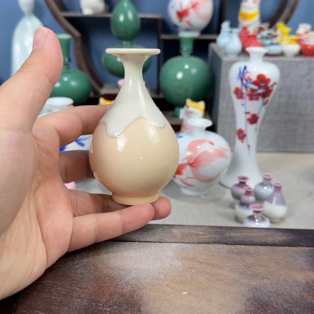 陶瓷手工小花器摆件