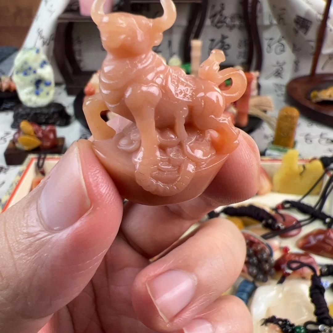 老挝石芙蓉体元宝牛印章